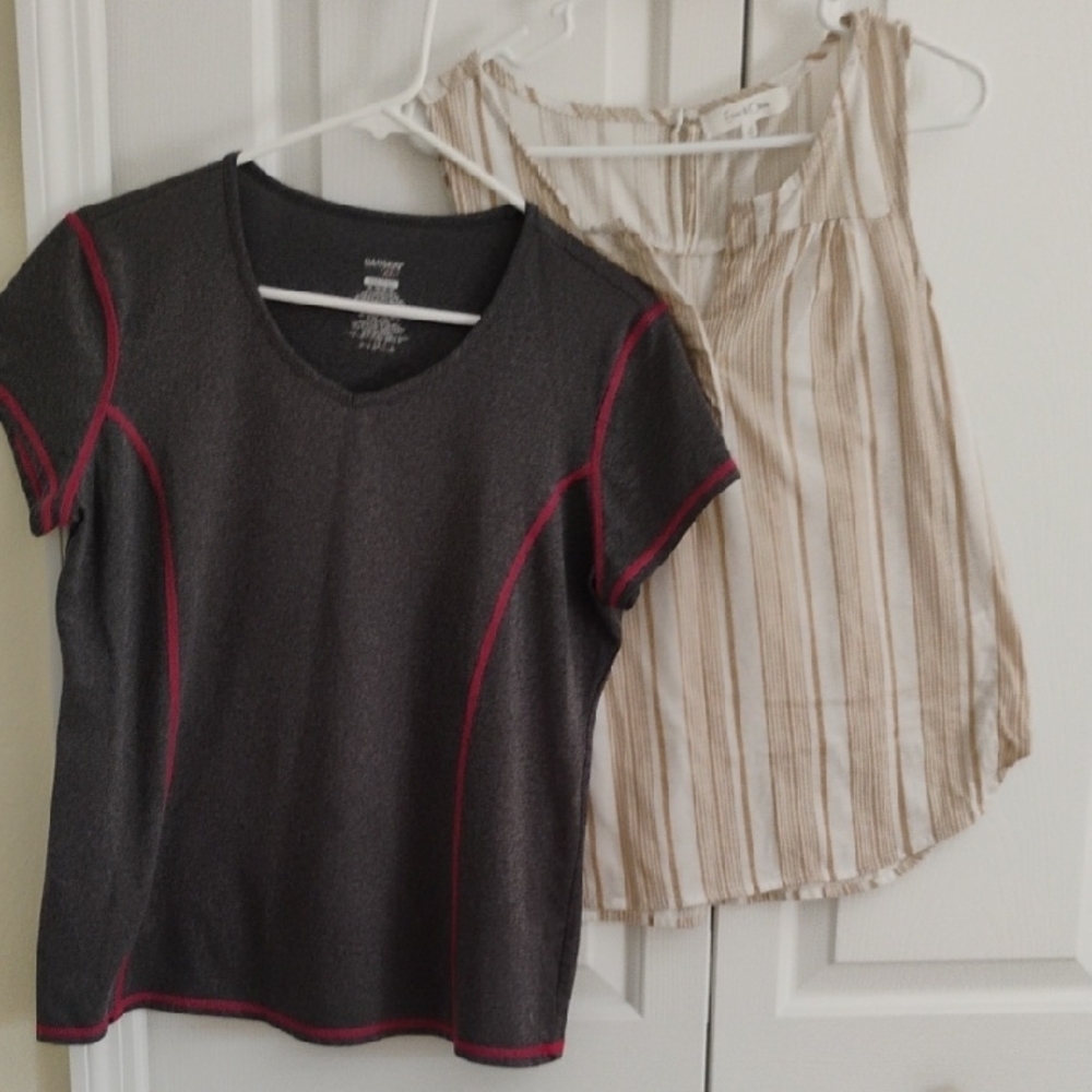 Gray and Beige Tops Set